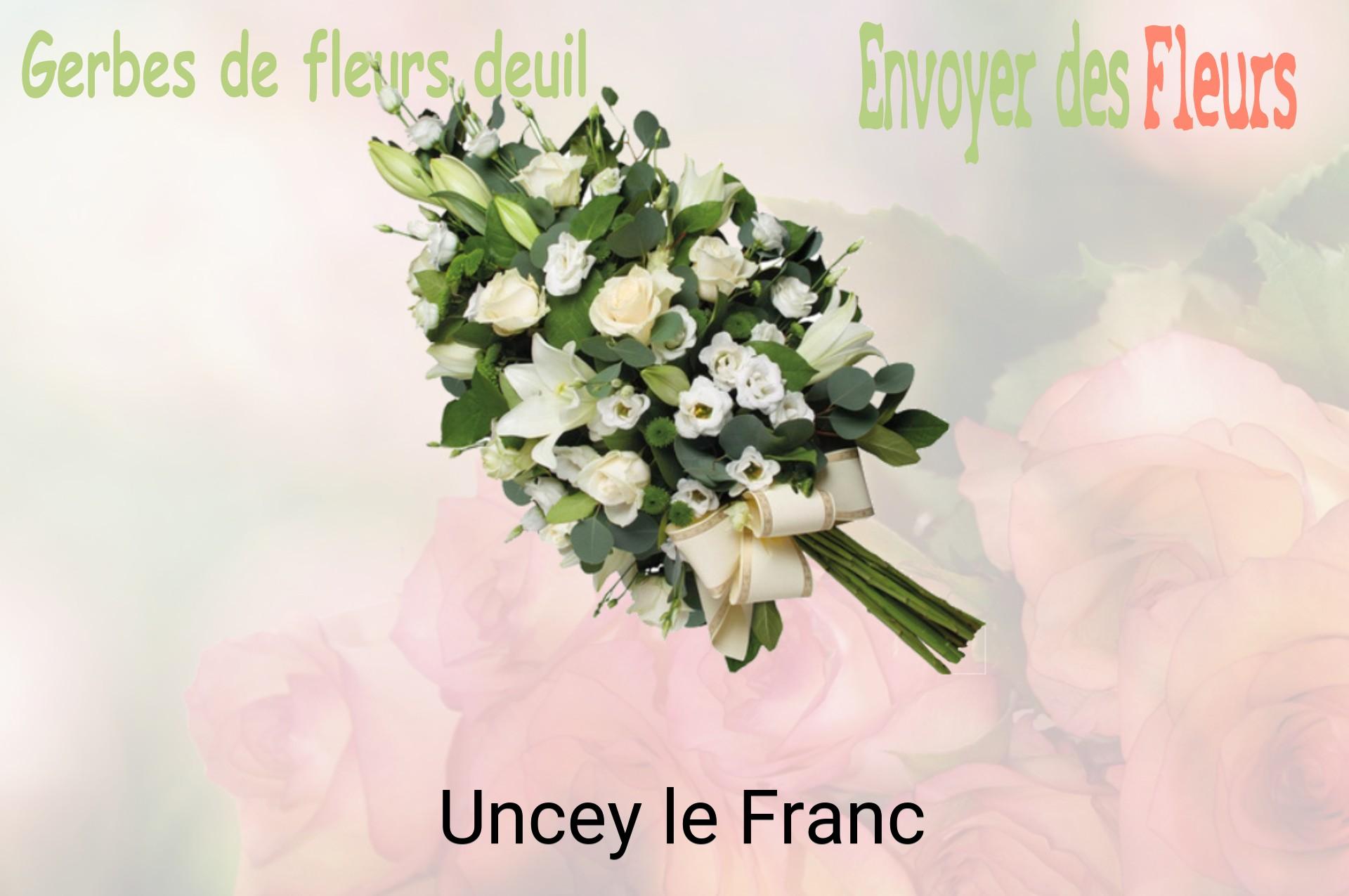 Gerbe de fleurs de deuil livrée à Uncey-le-Franc